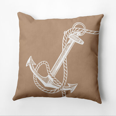 Nautical Nights Anchor & Rope Outdoor Pillow Cover & Insert