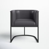 Virgil Faux Leather Upholstered Arm Chair