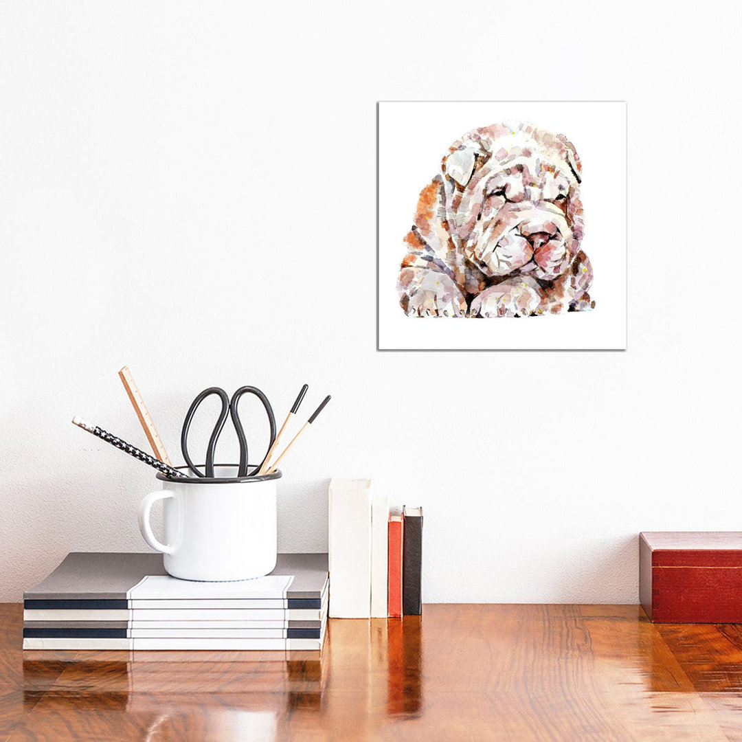Shar Pei by EdsWatercolours - Wrapped Canvas Gallery-Wrapped Canvas Giclée
