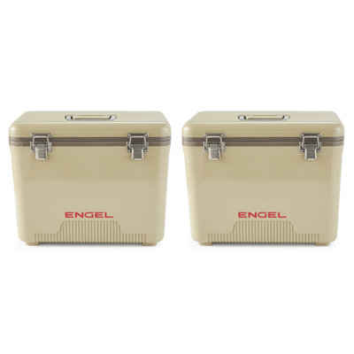 Engel Coolers 19 Quart 32 Can Capacity Insulated Cooler Drybox, Tan