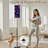 PeeNoke 68.5" Standing Floor Lamp Neon rainbow colored leopard print seamless Gradient Dimmable Metal Pole Lamp with Linen Lampshade LED Bulb Included