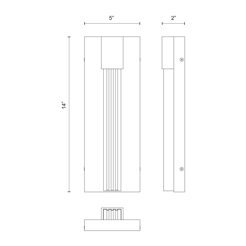 Kismet 1 - Light LED Bath Sconce, Urban Bronze/Alabaster
