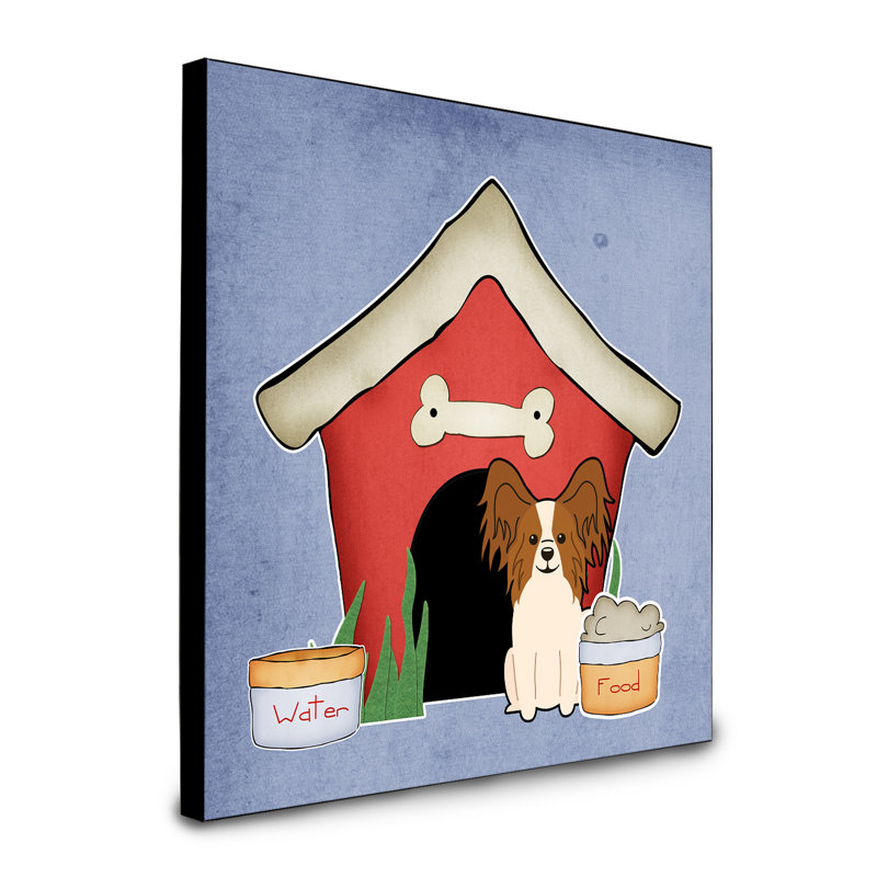 Panneau mural d’art collection dog house Scarvinia, Papillon