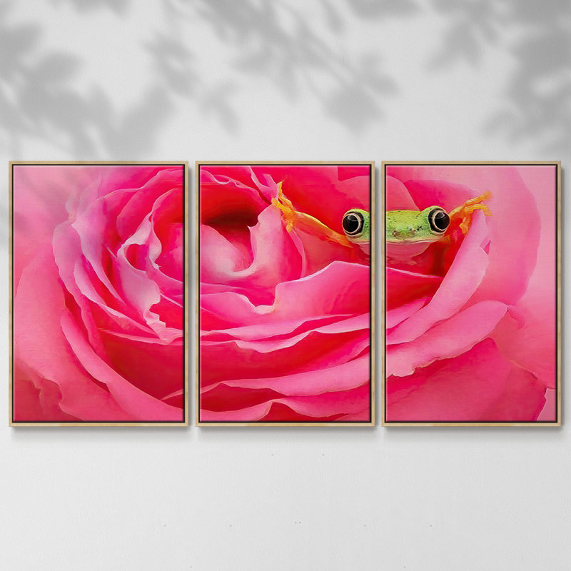 «Hanging On», reproduction d'art encadrée sur toile 3 pièces, Naturel, H 24 po x l 48 po x P 2 po