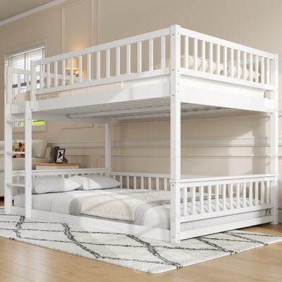 Jennifere Bunk Bed with Ladder and Guardrails
