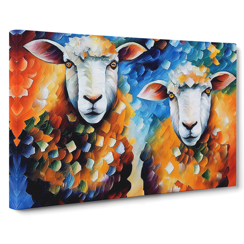Sheep Painting Vol.3 - Wrapped Canvas, 50cm H x 76cm W x 3cm D
