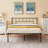 Queen Size Bed Frame, Metal Bed Frame with Headboard, Iron-Art Platform Bed No Box Spring Needed/Mattress-1063752830-1068582625
