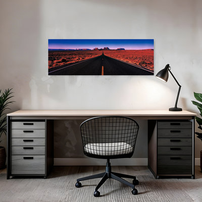 Route, Monument Valley, parc tribal, Uta, États-Unis, paysage contemporain abstrait serein, art mural