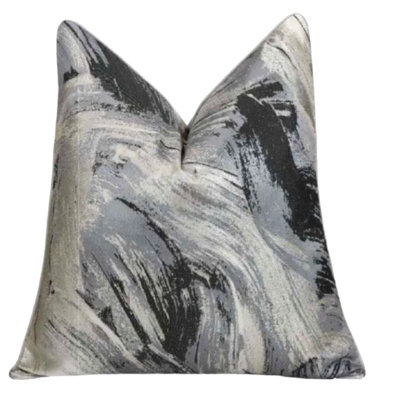Appliqued Cotton Blend Reversible Pillow Cover