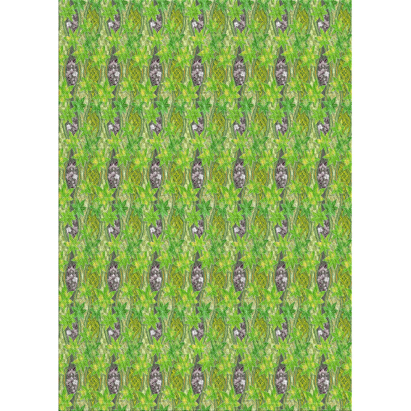 Tapis de la zone verte en laine touffeté à la main Odelia