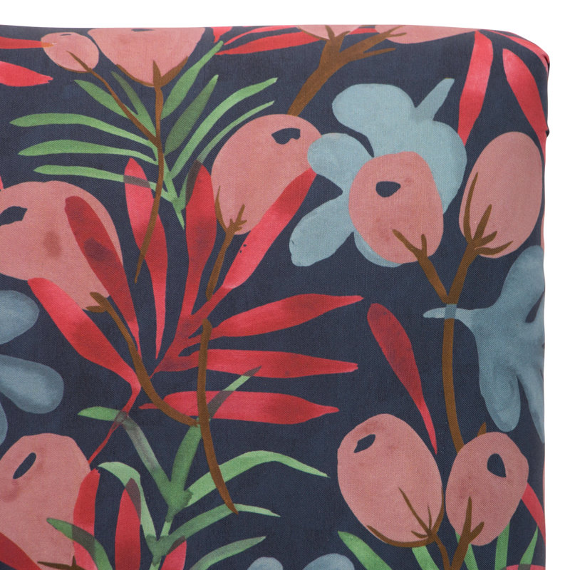 Chaise de salle à manger en coton Vidal en rose / bleu / vert, Taupe sintra sintra, Bois naturel
