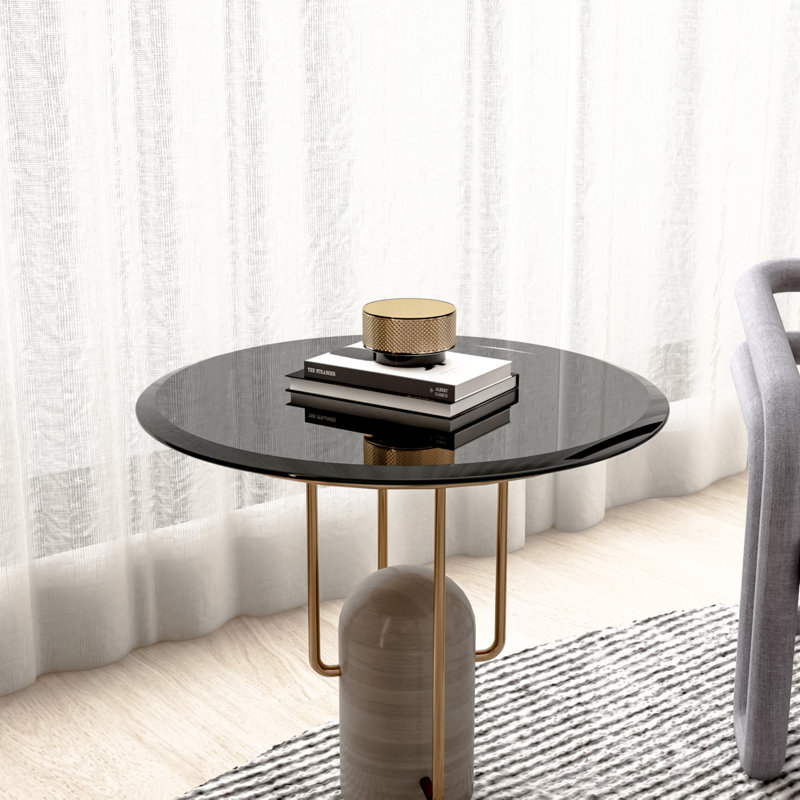 Plateau de table rond en verre trempé - Diamètre, verre de remplacement biseauté de 1/2 po d'épaisseur