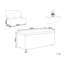 Storage Ottoman OREM Fabric 100 cm 40 cm Blue-1430498791