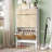 Shoe Storage Cabinet With 2 Flip Drawers & Large Drawer, Farmhouse Fluted Shoe Organizer With Metal Legs-449129132
