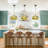 Single Light Sunflower Tiffany Chandelier