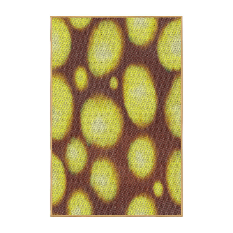 Tapis brun/vert à motifs, Rectangle 5 pi x 7 pi