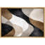 Abstrait neutre, beige beige, composition de vagues, art contemporain, impression sur toile encadrée-126092855-126092854