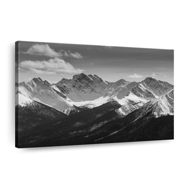 Monochromes des montagnes Rocheuses, reproduction sur toile, H 8 po x l 12 po x P 1 po