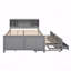 Base de lit plateforme double, tête de lit avec rangement, USB, lit gigogne, 3 tiroirs-1094715415