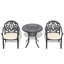 Ensemble de mobilier de salle à manger en aluminium coulé toutes saisons avec cadre noir-1931632799