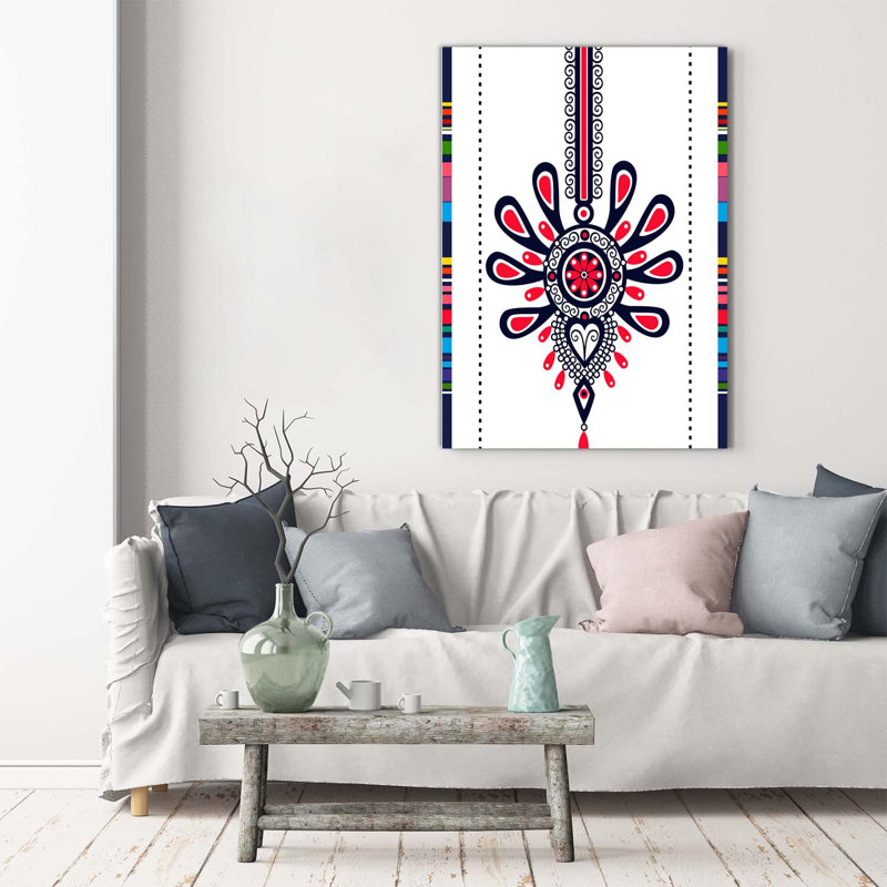 Polish folk pattern 1 Piece Wrapped Canvas Wall Art