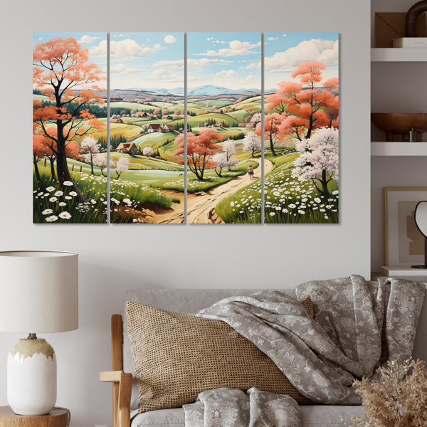 DesignArt Countryside Early Spring Landscape IV - Landscapes Metal Wall ...