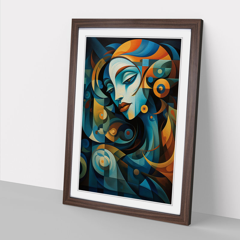 Single Picture Frame Wall Art, 46cm H x 34cm W, Walnut Framed
