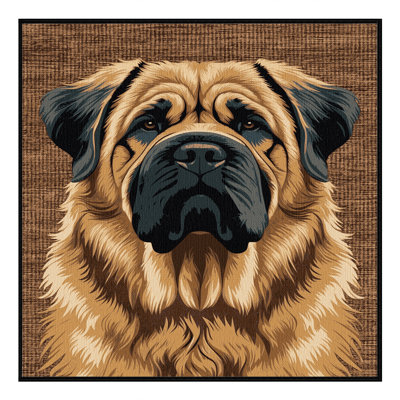 Washable Tibetan Mastiff Dogs Area Rug