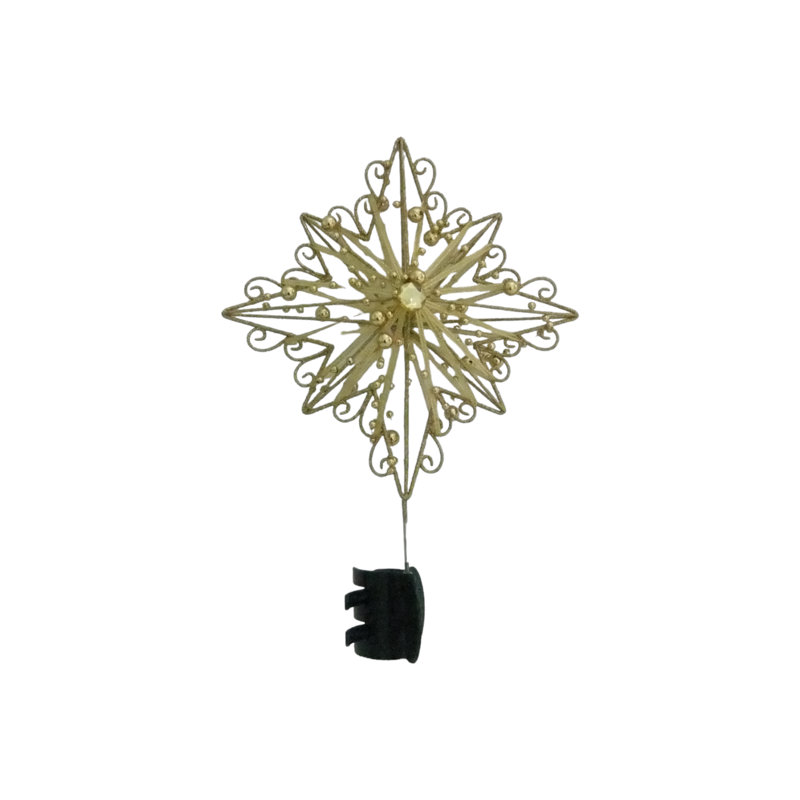 Décoration pour sommet de sapin à pince 14,5 po