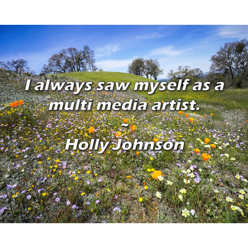 Holly Johnson Citation: Je me suis toujours vue comme une artiste multimédia., H 20 po x l 24 po