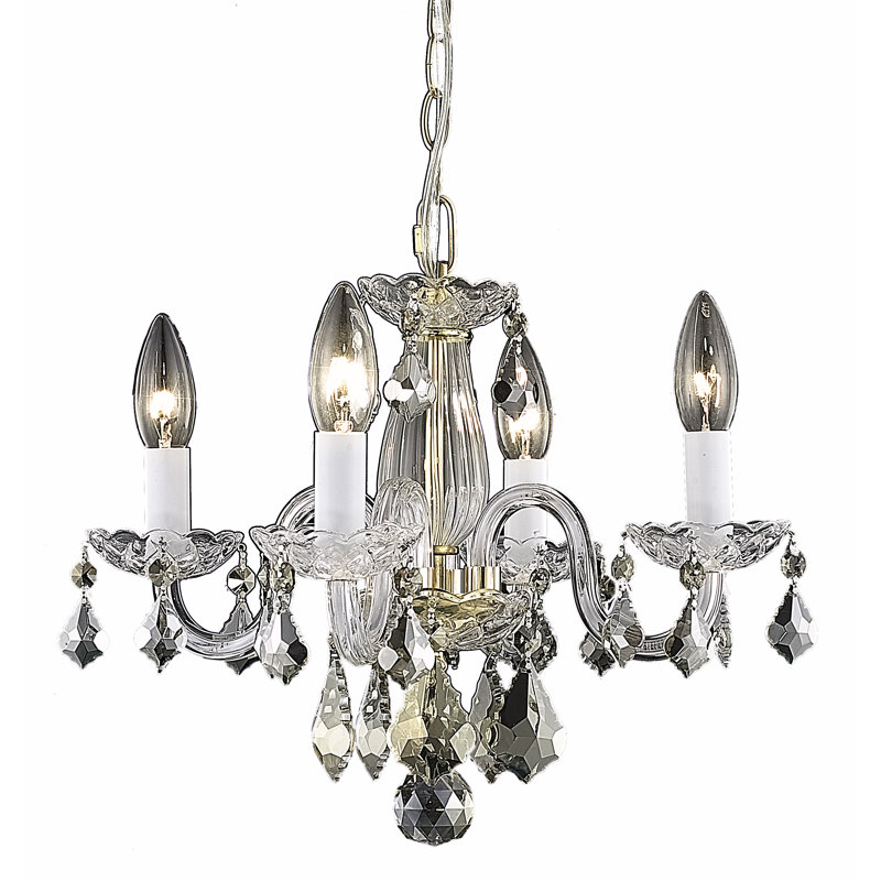 Duska 4 - Light Glass Chandelier, Gold