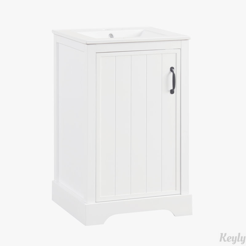 Meuble-lavabo de 20 po avec lavabo, Blanc