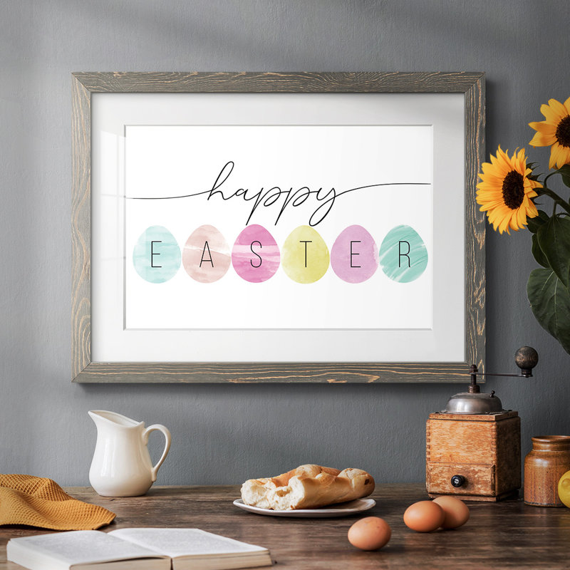 Happy Easter, Gris, H 22 po x l 32 po x P 1,5 po