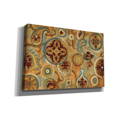 «Burnt Paisley And Mandalas» par Silvia Vassileva, art mural sur toile, 18 po x 12 po