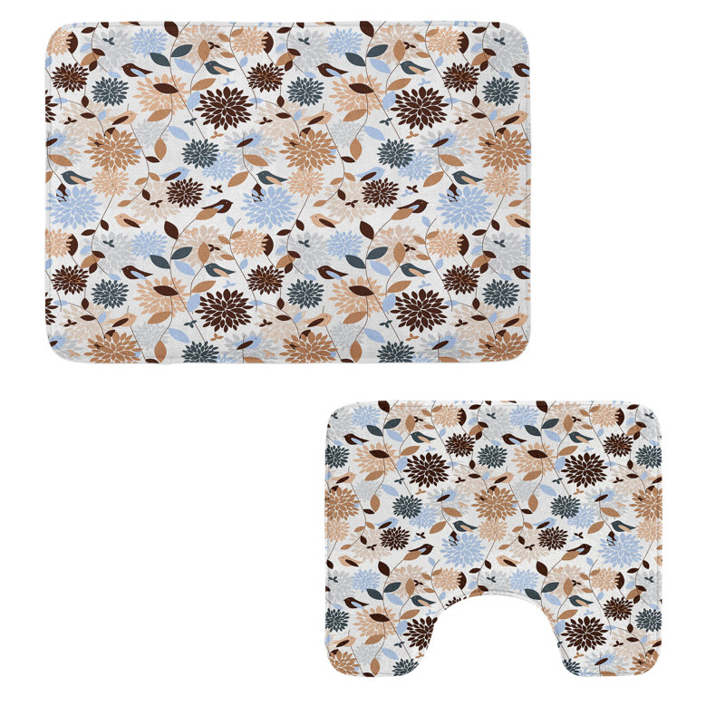 Ensemble de 2 tapis de salle de bain 
