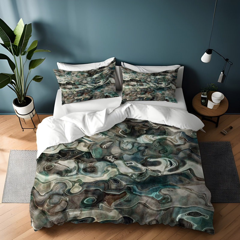 Abstract Duvet Cover, King Duvet Cover + 2 King Shams