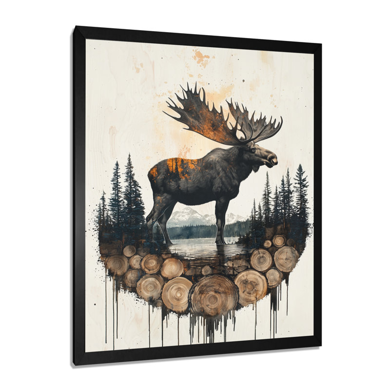 «Glennisha», reproductions d'art mural animaux, H 20 po x l 12 po, Picture Frame Print, Noir