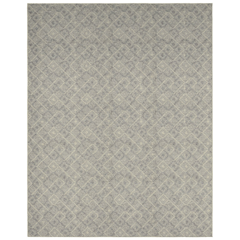 Tapis gris touffeté à motif abstrait Byrum, Rectangle 9 pi x 12 pi