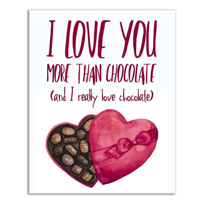 « love more than chocolat », reproduction d’impression sur toile tendue