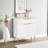 White Console Table with Storage Drawer, Entryway Table with Cabinet
