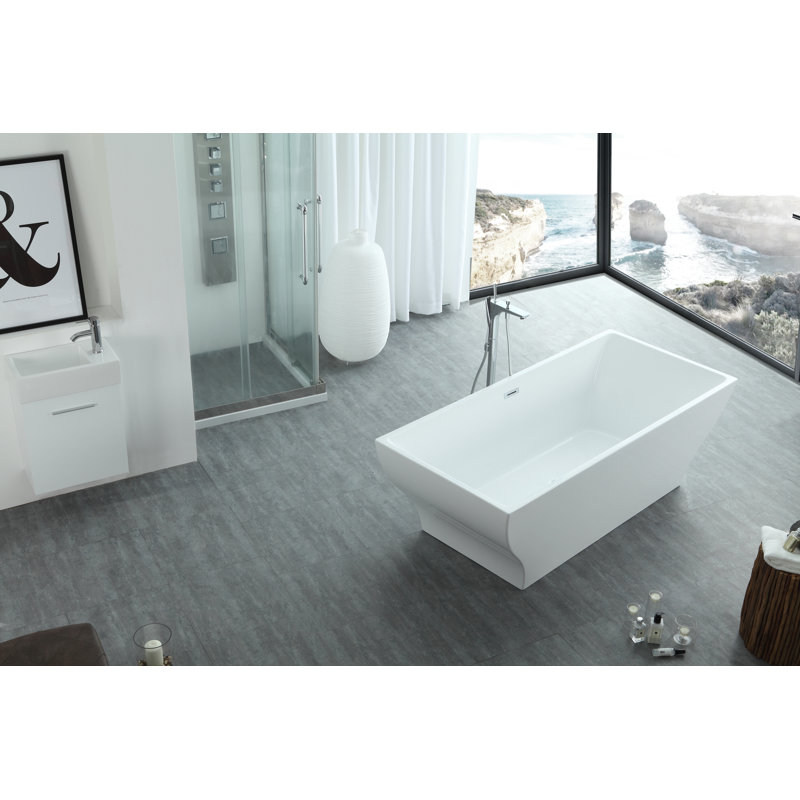 Hera 70.86'' x 31.5'' Soaking Acrylic Bathtub
