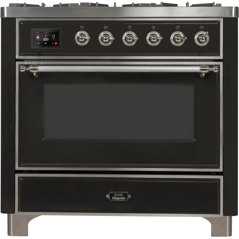 Majestic II Series 36" 3.5 cu ft. Freestanding Dual Fuel Range, Matte Graphite/Copper, Natural Gas