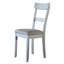 Ensemble de 2 chaises d'appoint à dossier deux tons et gris perle avec sièges rembourrés, parfait pour un repas rustique et élégant