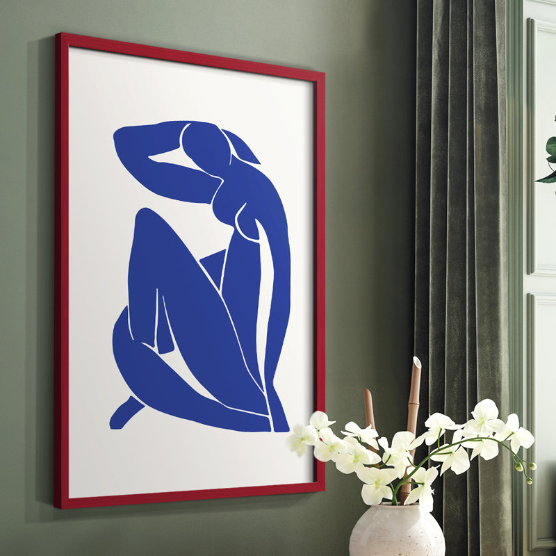 Matisse C XXXVII, reproduction encadrée - bois massif, H 20 po x l 16 po, Rouge
