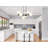 Damarieon 6 - Light Moon Glow Globe Glass Linear Chandelier
