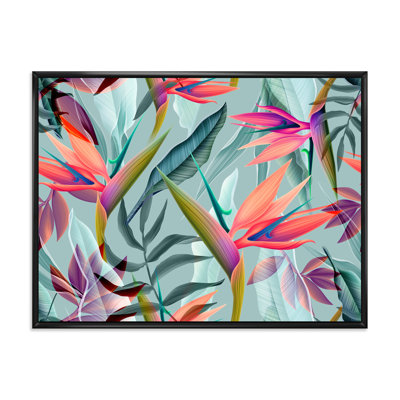 Fleurs tropicales rétro VI - Impression sur toile