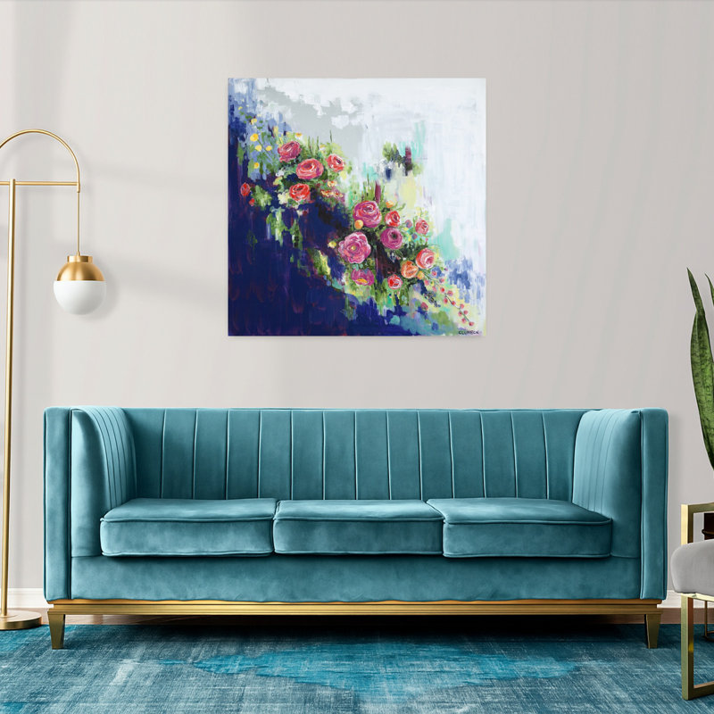 The Dance, art floral contemporain, H 36 po x l 36 po