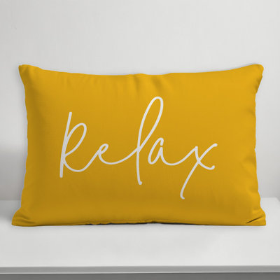 Textual Indoor/Outdoor Throw Pillow