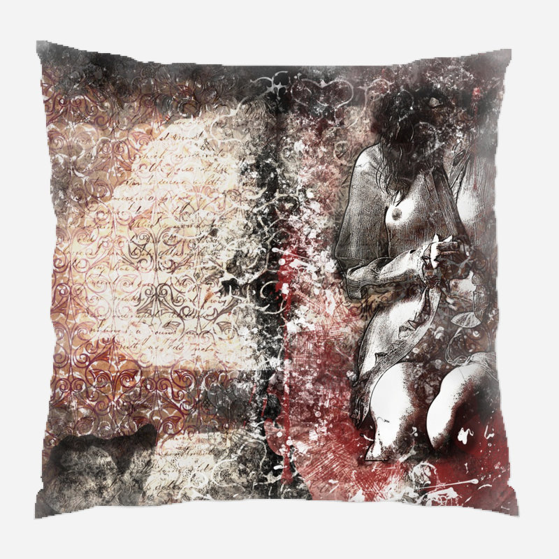 Coussin de fille fille, Microsuède, Intérieur