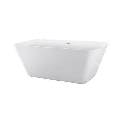 1501.1mm x 718.8mm Freestanding Soaking Acrylic Bathtub